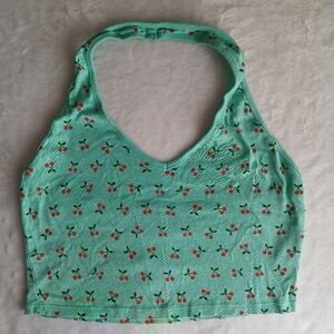 Cherry Halter Top Size JrXL